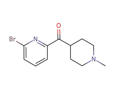 Molecular Structure of 613678-08-3 ((6-broMopyridin-2-yl)(1-Methylpiperidin-4-yl)Methanone)