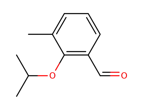 Molecular Structure of 532965-67-6 (Benzaldehyde, 3-methyl-2-(1-methylethoxy)-)