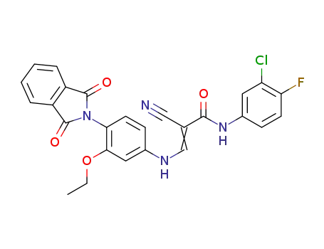 (E)-3-[3-Ethoxy-4-(phthaliMidyl)anilino]-N-(3-chloro-4-fluorophenyl)-2-cyano-2-propenaMide