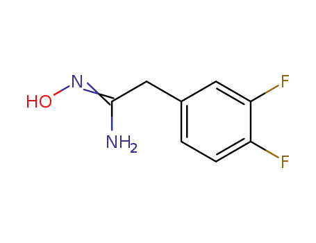 Molecular Structure of 200504-48-9 (2-(3,4-DIFLUORO-PHENYL)-N-HYDROXY-ACETAMIDINE)