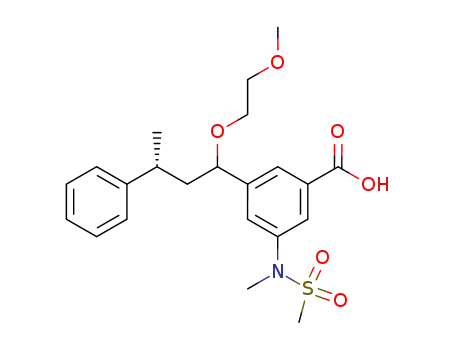 3-(methanesulphonyl-methyl-amino)-5-[(R)-1-(2-methoxy-ethoxy)-3-phenyl-butyl]-benzoic acid