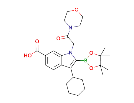 1H-Indole-6-carboxylic acid,
3-cyclohexyl-1-[2-(4-morpholinyl)-2-oxoethyl]-2-(4,4,5,5-tetramethyl-1,3,
2-dioxaborolan-2-yl)-
