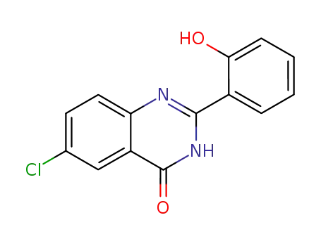 Molecular Structure of 28683-81-0 (6-Chloro-2-(2-hydroxyphenyl)quinazoline-4(3H)-one)