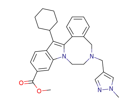 methyl 14-cyclohexyl-6-[(1-methyl-1H-pyrazol-4-yl)methyl]-5,6,7,8-tetrahydroindolo[2,1-a][2,5]benzodiazocine-11-carboxylate