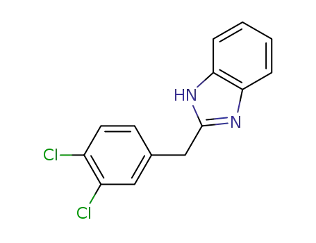 Molecular Structure of 213133-77-8 (2-(3,4-Dichlorobenzyl)-1H-benzimidazole)