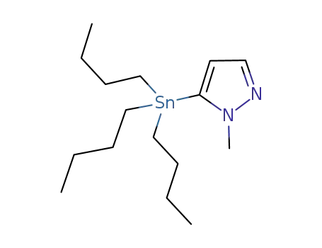 1H-Pyrazole, 1-methyl-5-(tributylstannyl)-