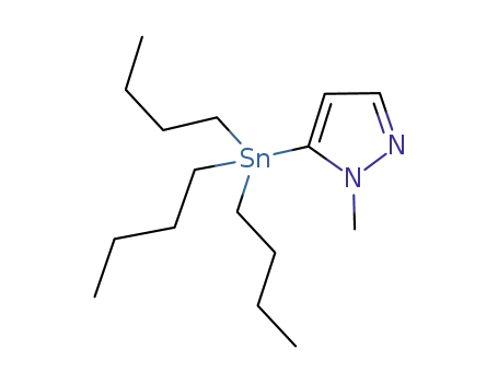 Molecular Structure of 170682-50-5 (1H-Pyrazole, 1-methyl-5-(tributylstannyl)-)