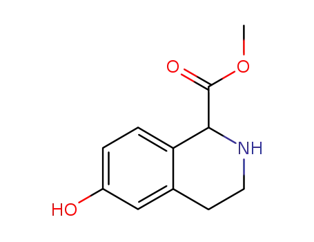 Molecular Structure of 350014-18-5 (Methyl 6-hydroxy-1,2,3,4-tetrahydroisoquinoline-1-carboxylate)