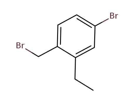 Molecular Structure of 877131-22-1 (Benzene, 4-bromo-1-(bromomethyl)-2-ethyl-)