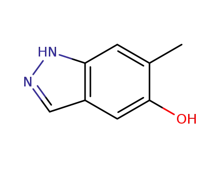 Molecular Structure of 478832-60-9 (6-Methy-1H-indazol-5-ol)