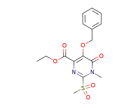 2-methanesulfonyl-1,6-dihydro-1-methyl-6-oxo-5-(phenylmethoxy)-4-pyrmidinecarboxylic acid ethyl ester