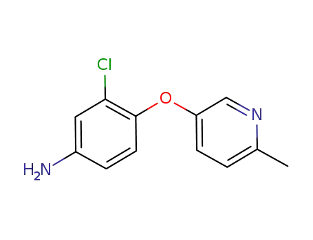Molecular Structure of 848482-82-6 (Benzenamine, 3-chloro-4-[(6-methyl-3-pyridinyl)oxy]-)