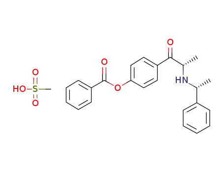 (2S)-1-[4-(benzoyloxy)phenyl]-2-[((1R)-phenylethyl)amino]-1-propanone methanesulfonate