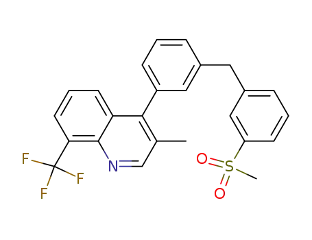 3-methyl-4-{3-[3-(methylsulfonyl)benzyl]phenyl}-8-(trifluoromethyl)quinoline