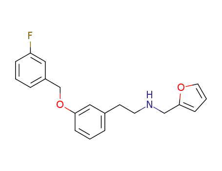 Molecular Structure of 942302-89-8 ([2-[3-(3-fluoro-benzyloxy)-phenyl]-ethyl]-(furan-2-ylmethyl)amine)