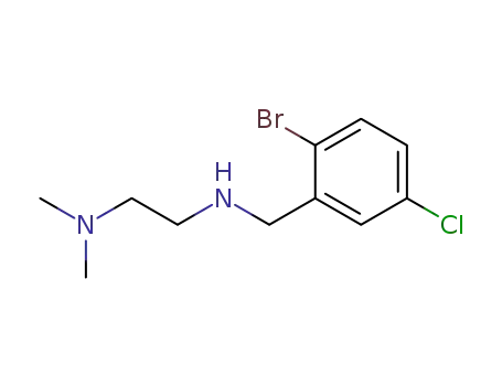 Molecular Structure of 886041-45-8 (N'-(2-bromo-5-chlorobenzyl)-N,N-dimethylethane-1,2-diamine)