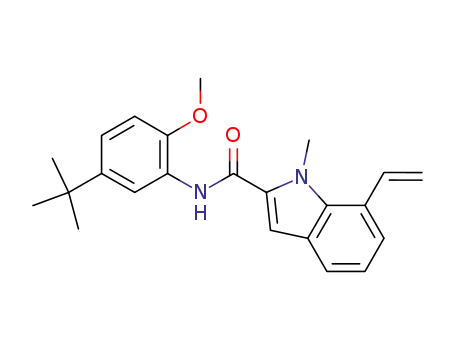 1H-Indole-2-carboxamide,
N-[5-(1,1-dimethylethyl)-2-methoxyphenyl]-7-ethenyl-1-methyl-