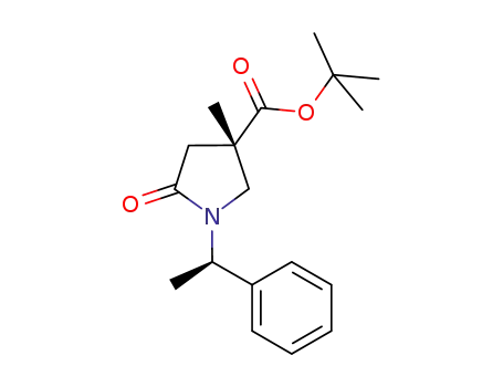 3-Pyrrolidinecarboxylic acid, 3-methyl-5-oxo-1-[(1R)-1-phenylethyl]-,
1,1-dimethylethyl ester, (3S)-