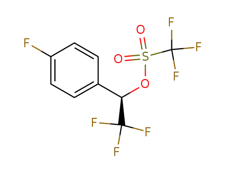 Molecular Structure of 880762-43-6 (Methanesulfonic acid, trifluoro-,
(1R)-2,2,2-trifluoro-1-(4-fluorophenyl)ethyl ester)
