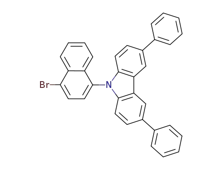 Molecular Structure of 1068160-44-0 (1-(4-bromonaphthyl)-3,6-diphenylcarbazole)