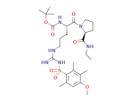 Molecular Structure of 937077-18-4 (Boc-Arg(Mtr)-Pro-NHEt)