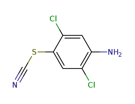 Molecular Structure of 772-12-3 (Thiocyanic acid, 4-amino-2,5-dichlorophenyl ester)