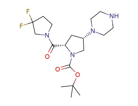 (2S,4S)-1-Boc-2-(3,3-difluoropyrrolidine-1-carbonyl)-4-(1-piperazinyl)pyrrolidine
