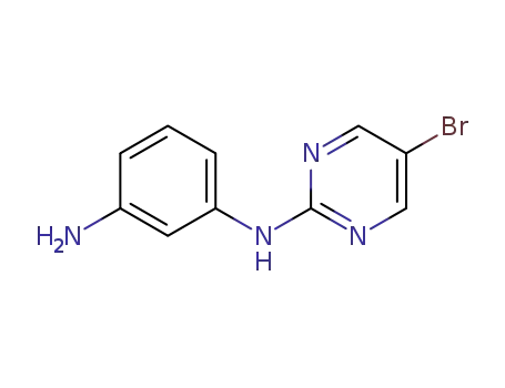 Molecular Structure of 870096-76-7 (N-(5-bromo-pyrimidin-2-yl)-benzene-1,3-diamine)