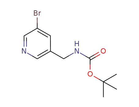 Molecular Structure of 943722-24-5 (3-(N-Boc-aminomethyl)-5-bromopyridine)