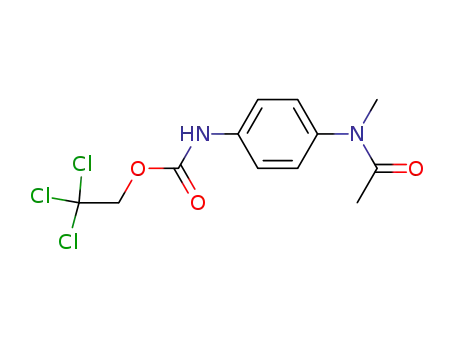 Molecular Structure of 887624-87-5 (Carbamic acid, [4-(acetylmethylamino)phenyl]-, 2,2,2-trichloroethyl
ester)