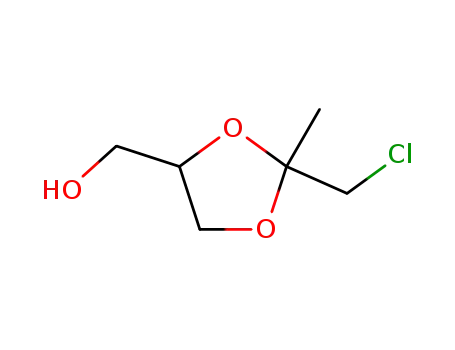 Molecular Structure of 63979-51-1 (2-Chloromethyl-2-methyl-1,3-dioxolane-4-methanol)