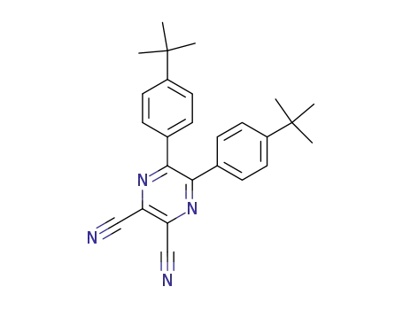 Molecular Structure of 144828-31-9 (2,3-Pyrazinedicarbonitrile, 5,6-bis[4-(1,1-dimethylethyl)phenyl]-)