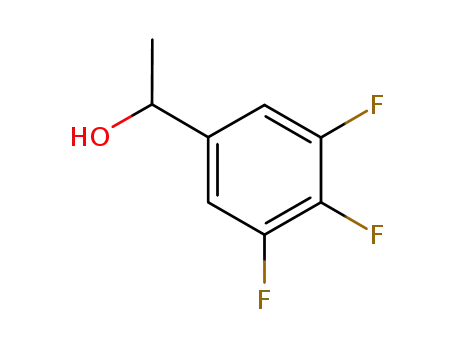 Molecular Structure of 923033-01-6 (Benzenemethanol, 3,4,5-trifluoro-a-methyl-)