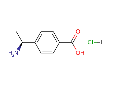 Molecular Structure of 916211-64-8 ((S)-4-(1-AMINO-ETHYL)-BENZOIC ACID HYDROCHLORIDE)