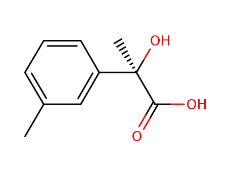 Molecular Structure of 877932-06-4 ((2R)-2-hydroxy-2-(3-methylphenyl)propanoic acid)