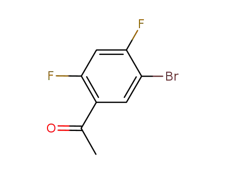 Molecular Structure of 864773-64-8 (1-(5-Bromo-2,4-difluoro-phenyl)-ethanone)