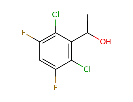 Molecular Structure of 877400-06-1 (Benzenemethanol, 2,6-dichloro-3,5-difluoro-a-methyl-)
