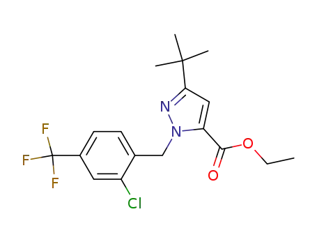 ethyl 3-tert-butyl-1-[2-chloro-4-(trifluoromethyl)benzyl]-1H-pyrazole-5-carboxylate