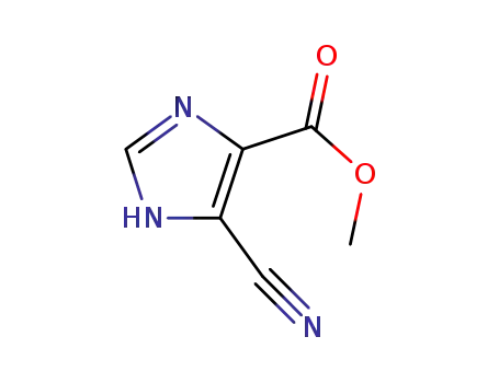 Molecular Structure of 59253-71-3 (1H-Imidazole-4-carboxylicacid,5-cyano-,methylester(9CI))