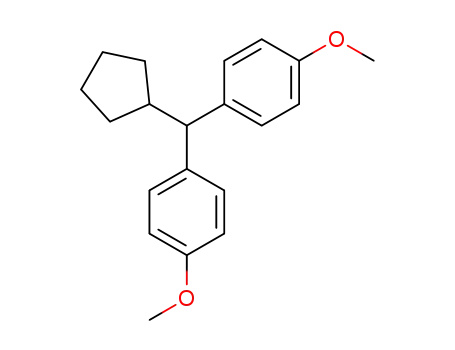 Molecular Structure of 65921-57-5 (Benzene, 1,1'-(cyclopentylmethylene)bis[4-methoxy-)