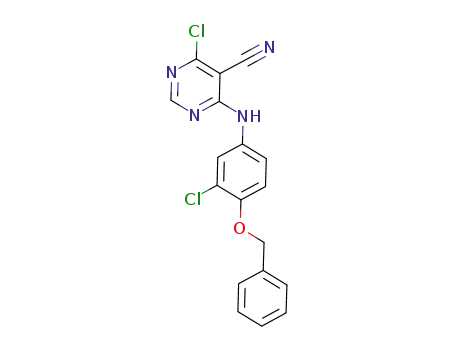 4-(4-benzyloxy-3-chloro-phenylamino)-6-chloro-pyrimidine-5-carbonitrile
