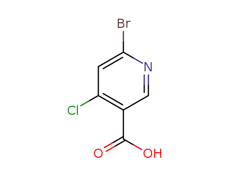Molecular Structure of 1060808-92-5 (6-broMo-4-chloronicotinic acid)