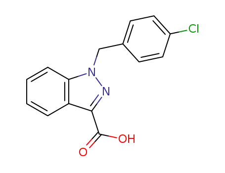 Molecular Structure of 50264-86-3 (1-p-chlorobenzyl-1H-indazole-3-carboxylic acid)