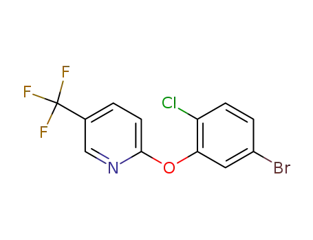 Molecular Structure of 1020330-54-4 (2-(5-bromo-2-chlorophenoxy)-5-(trifluoromethyl)pyridine)