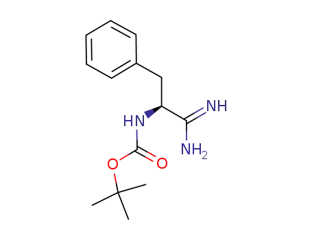 Molecular Structure of 872459-79-5 (((S)-1-carbamimidoyl-2-phenyl-ethyl)-carbamic acid tert-butyl ester)
