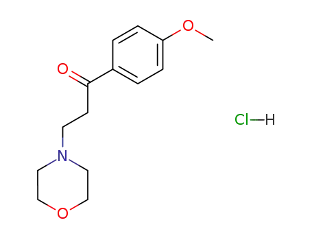 Molecular Structure of 1688-45-5 (1-(4-methoxyphenyl)-3-(morpholin-4-yl)propan-1-one hydrochloride (1:1))
