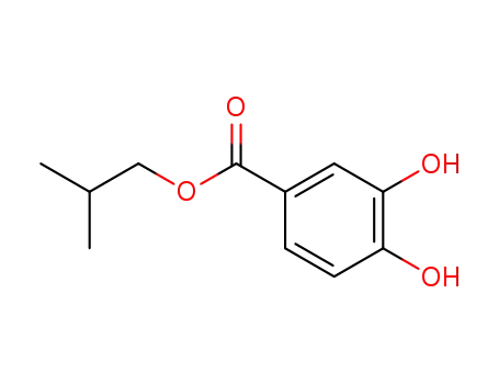 Molecular Structure of 105603-54-1 (Benzoic acid, 3,4-dihydroxy-, 2-methylpropyl ester)