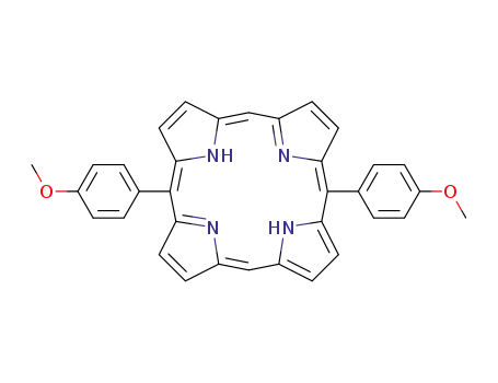 Molecular Structure of 128374-11-8 (5,15-di(4-methoxyphenyl)-21H,23H-porphyrin)
