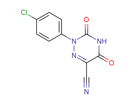 Molecular Structure of 20932-04-1 (2-(4-CHLOROPHENYL)-3,5-DIOXO-2,3,4,5-TETRAHYDRO-1,2,4-TRIAZINE-6-CARBONITRILE)
