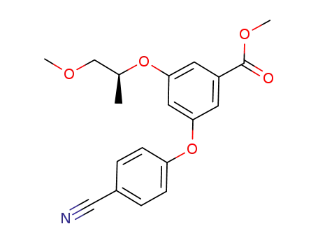 Molecular Structure of 915949-07-4 (methyl 3-(4-cyanophenoxy)-5-[(1S)-2-methoxy-1-methylethoxy]benzoate)